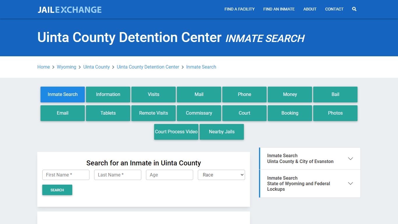 Uinta County Detention Center Inmate Search - Jail Exchange